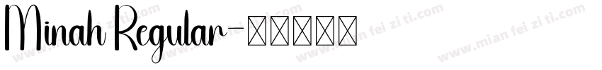 Minah Regular字体转换